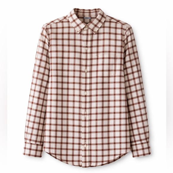 Janie and Jack Other - Boys Size 6 Janie and Jack Brown Plaid Button Down Shirt Long Sleeve Cotton